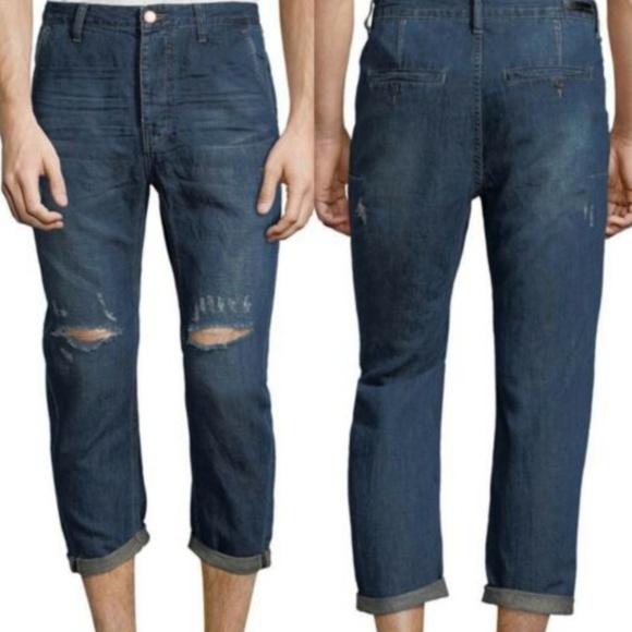 One Teaspoon Other - One Teaspoon Mr. Browns Distressed Cropped Jeans